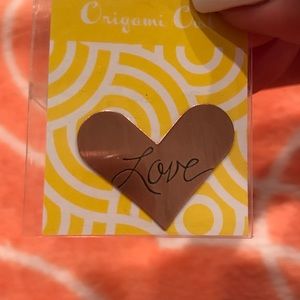 2 FOR $12! Large Rose gold Origami Owl Heart Plate